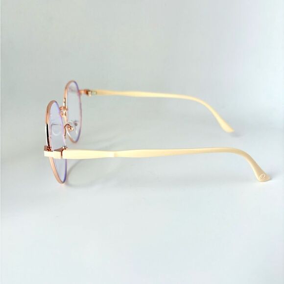 Stylish Gold Frame Women's Bluelight Glasses with Violet Hue - NWOT - Picture 3 of 4